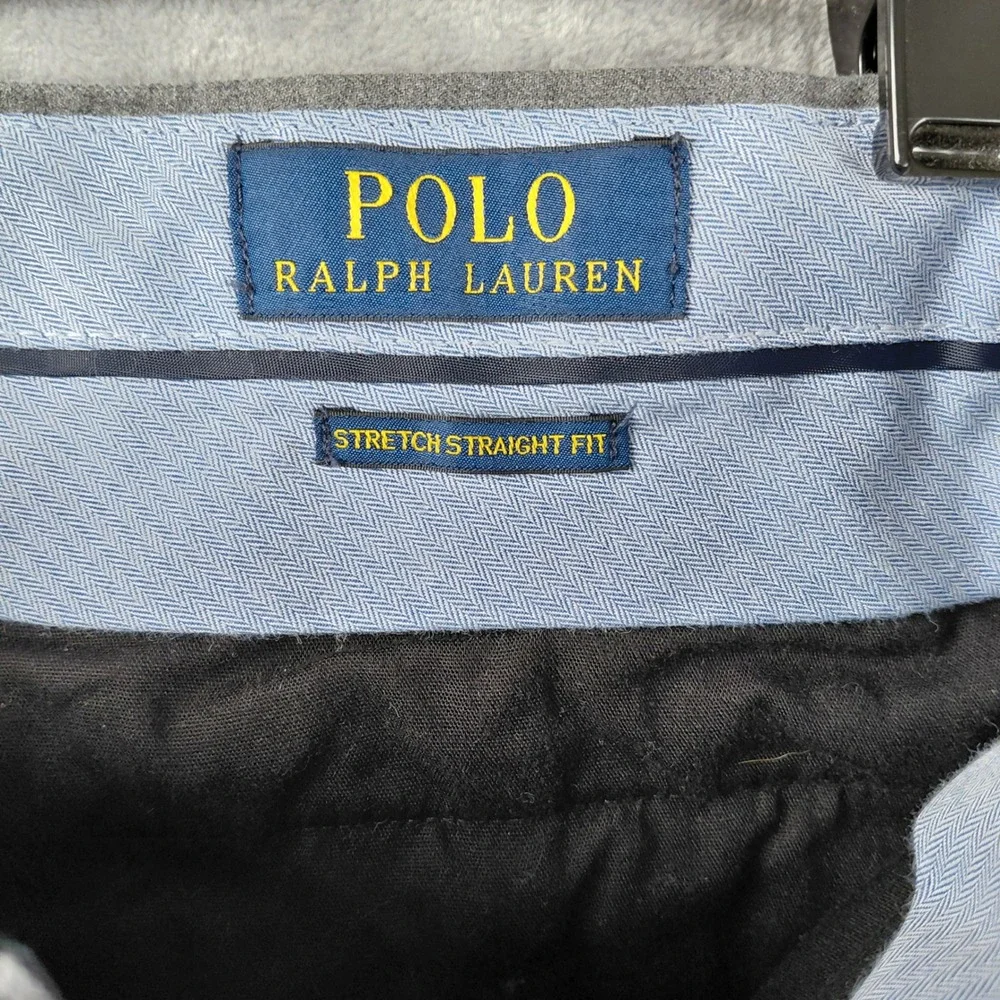 Polo Ralph‎ Lauren Mens Stretch Straight Fit Chino Pants Grey 36x30 Cotton